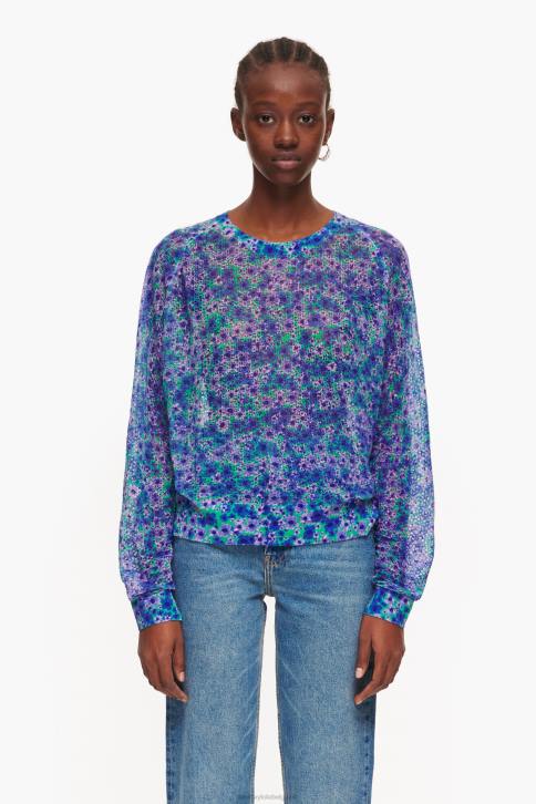 linnen trui met volledige print Bimba Y Lola bloemen kleding 4HDL365