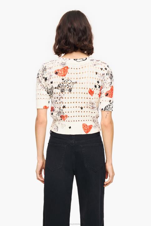 opengebreid getailleerd vest met hartjesprint Bimba Y Lola bijnaam kleding 4HDL371