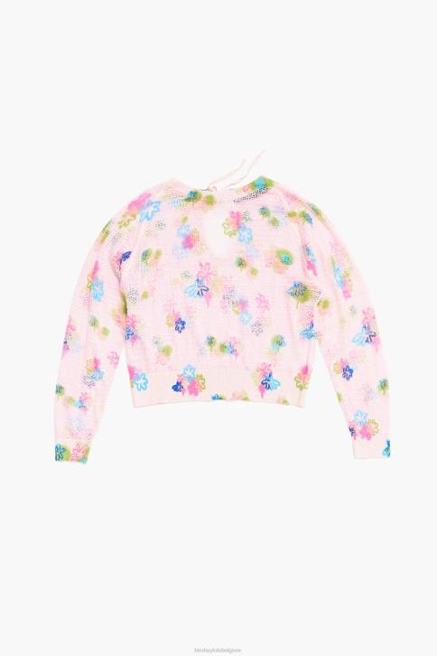 spray bloemen print linnen trui Bimba Y Lola roze kleding 4HDL393