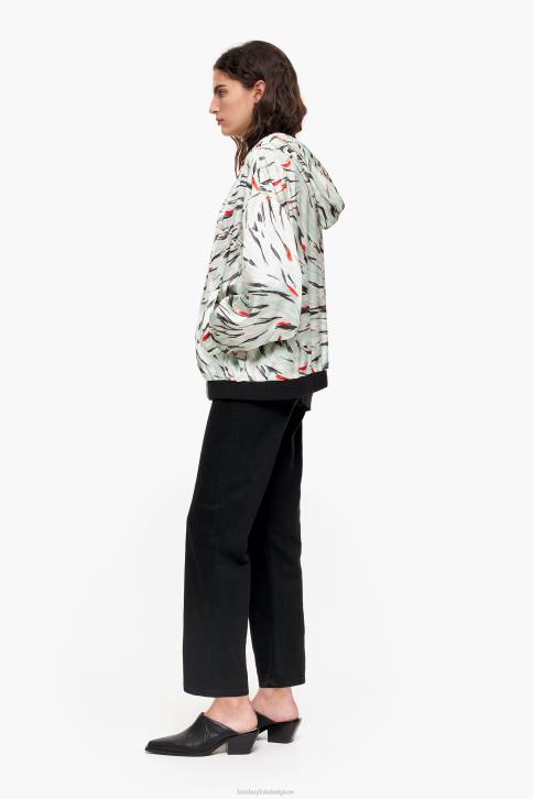 Vloeiend bomberjack met vlindervleugelprint Bimba Y Lola munt kleding 4HDL490