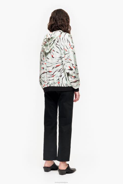 Vloeiend bomberjack met vlindervleugelprint Bimba Y Lola munt kleding 4HDL490