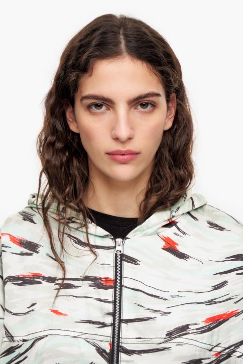 Vloeiend bomberjack met vlindervleugelprint Bimba Y Lola munt kleding 4HDL490