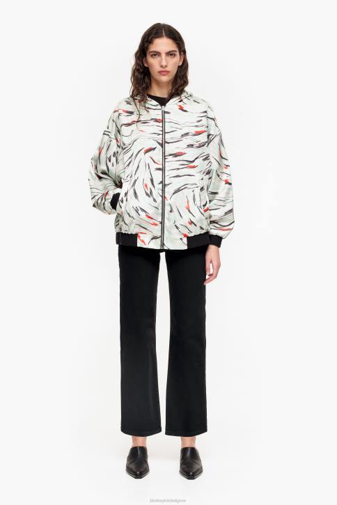 Vloeiend bomberjack met vlindervleugelprint Bimba Y Lola munt kleding 4HDL490