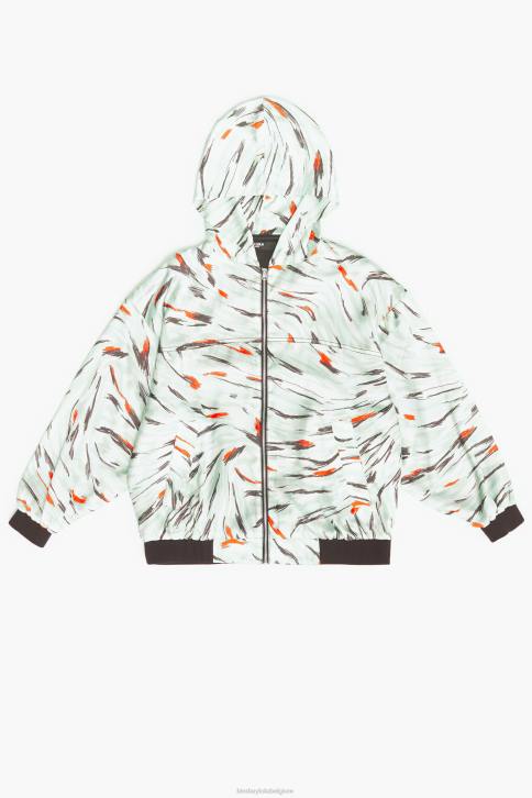 Vloeiend bomberjack met vlindervleugelprint Bimba Y Lola munt kleding 4HDL490