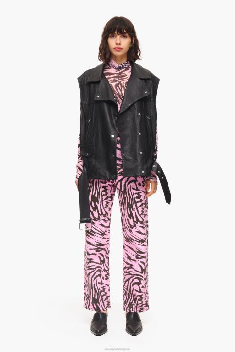 leren motorvest Bimba Y Lola zwart kleding 4HDL477