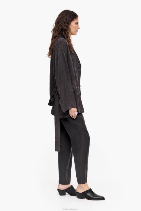 oversized blazer Bimba Y Lola gewassen zwart kleding 4HDL491