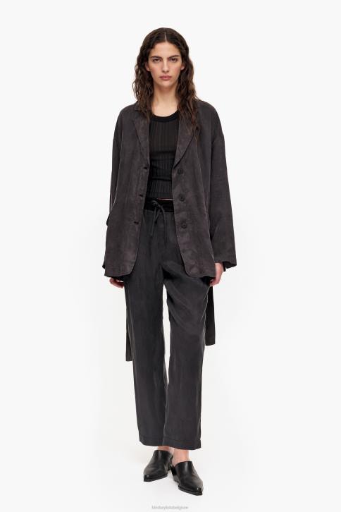 oversized blazer Bimba Y Lola gewassen zwart kleding 4HDL491