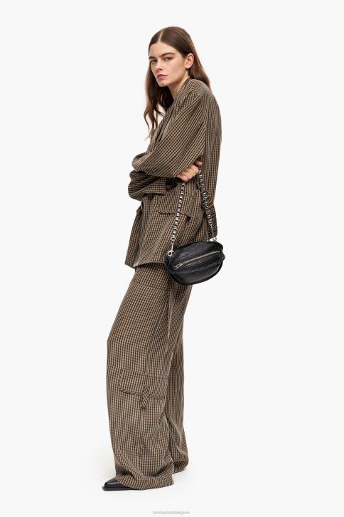 oversized blazer met gingham-ruit Bimba Y Lola bruin kleding 4HDL470