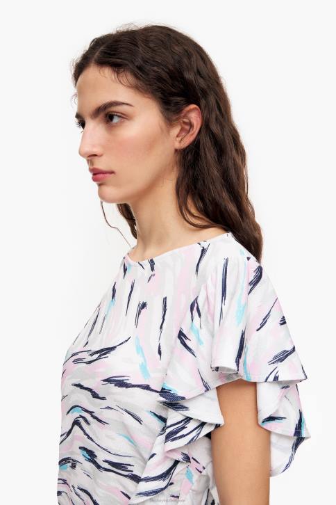 T-shirt met vlindervleugelprint Bimba Y Lola wit kleding 4HDL349
