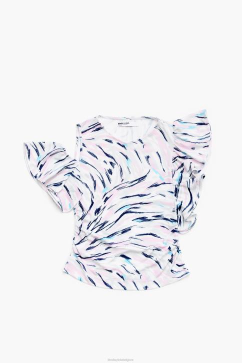 T-shirt met vlindervleugelprint Bimba Y Lola wit kleding 4HDL349