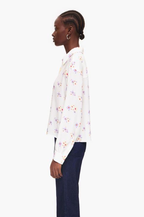 boxy shirt met bloemenprint van acryl Bimba Y Lola wit kleding 4HDL336