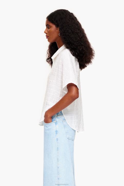 kort shirt Bimba Y Lola ivoor kleding 4HDL327