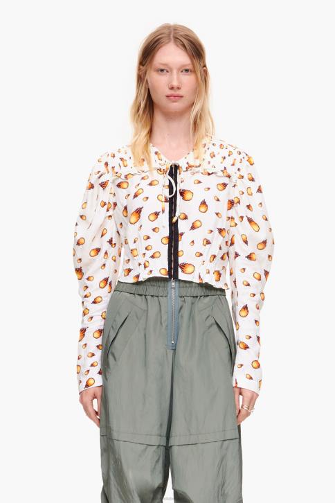 korte brandweer blouse Bimba Y Lola ivoor kleding 4HDL343