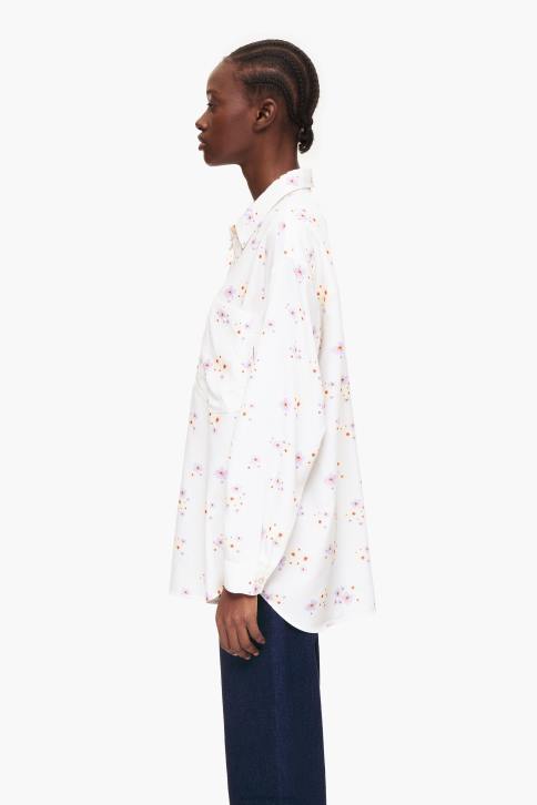 overhemd met bloemenprint van acryl Bimba Y Lola wit kleding 4HDL337
