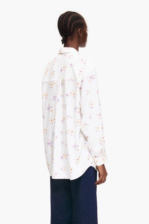overhemd met bloemenprint van acryl Bimba Y Lola wit kleding 4HDL337