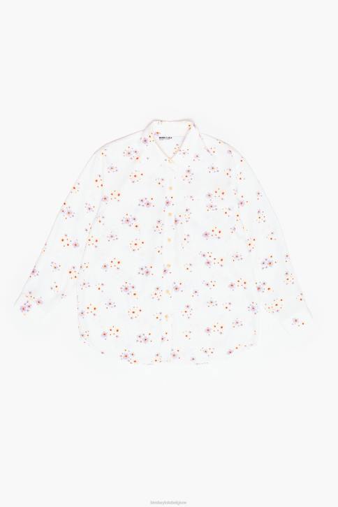 overhemd met bloemenprint van acryl Bimba Y Lola wit kleding 4HDL337
