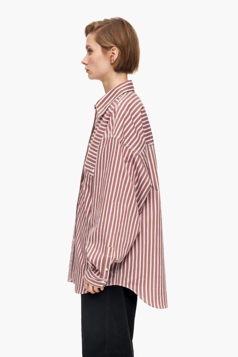 popeline oversized overhemd Bimba Y Lola bruin kleding 4HDL335