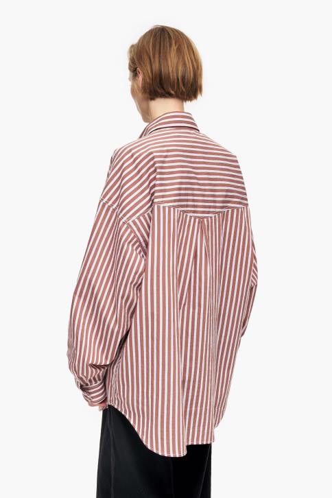 popeline oversized overhemd Bimba Y Lola bruin kleding 4HDL335