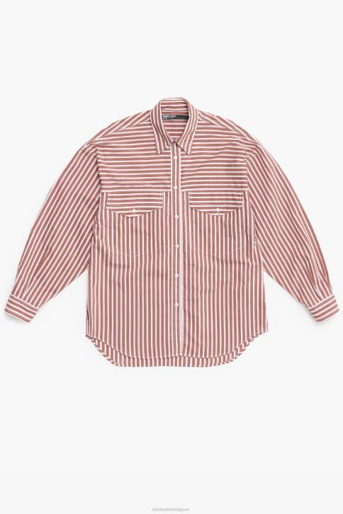 popeline oversized overhemd Bimba Y Lola bruin kleding 4HDL335