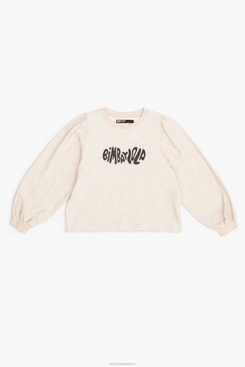 boxy-sweatshirt met logo Bimba Y Lola zand kleding 4HDL496