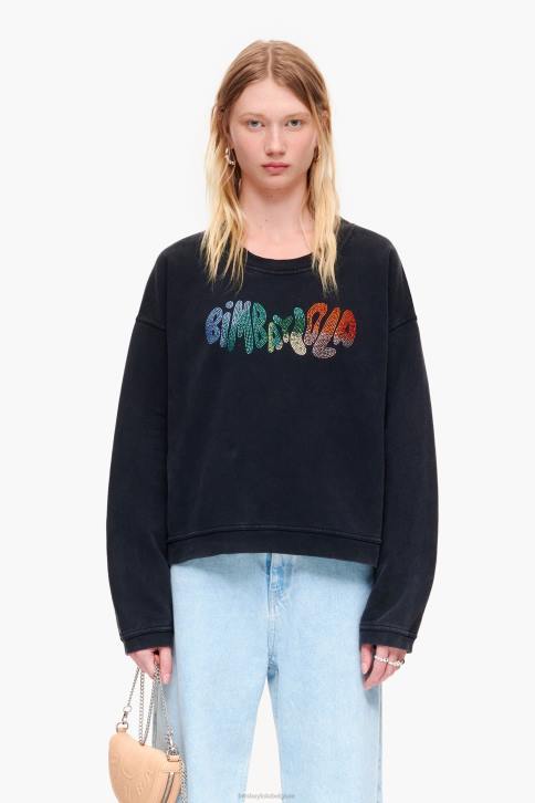 boxy-sweatshirt met logo Bimba Y Lola zwart kleding 4HDL497