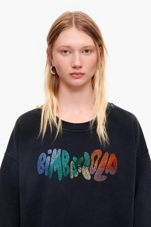 boxy-sweatshirt met logo Bimba Y Lola zwart kleding 4HDL497