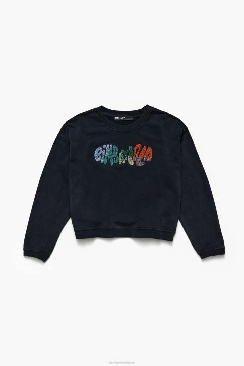 boxy-sweatshirt met logo Bimba Y Lola zwart kleding 4HDL497