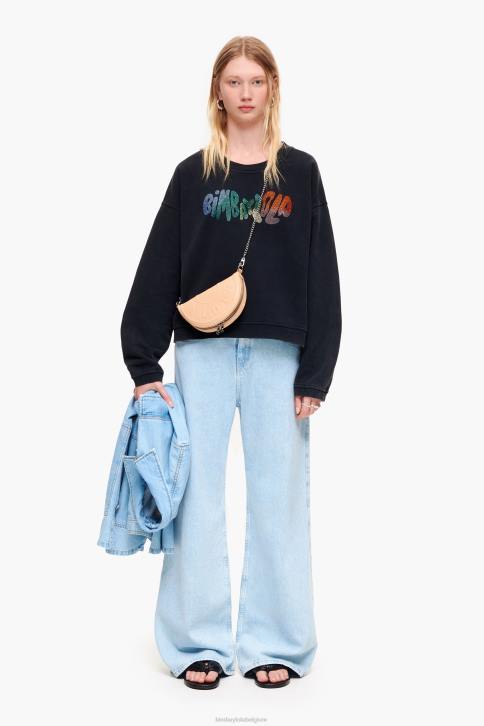 boxy-sweatshirt met logo Bimba Y Lola zwart kleding 4HDL497