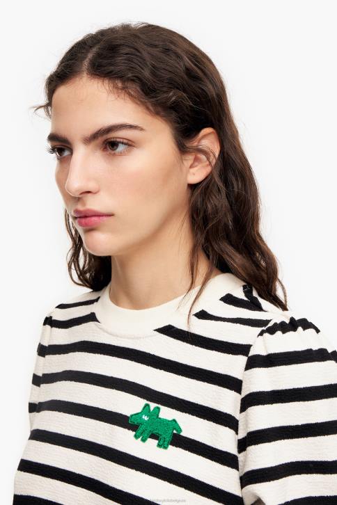gestreept sweatshirt met logo Bimba Y Lola wit kleding 4HDL498