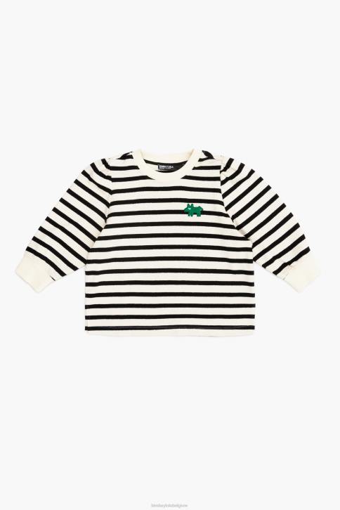 gestreept sweatshirt met logo Bimba Y Lola wit kleding 4HDL498