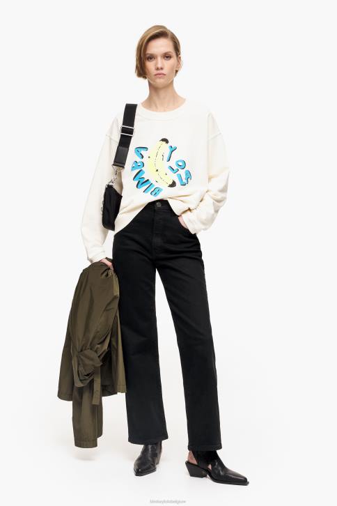 sweatshirt boxy logo banaan Bimba Y Lola ivoor kleding 4HDL495
