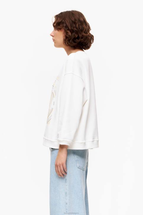 sweatshirt met logoprint Bimba Y Lola ivoor kleding 4HDL503