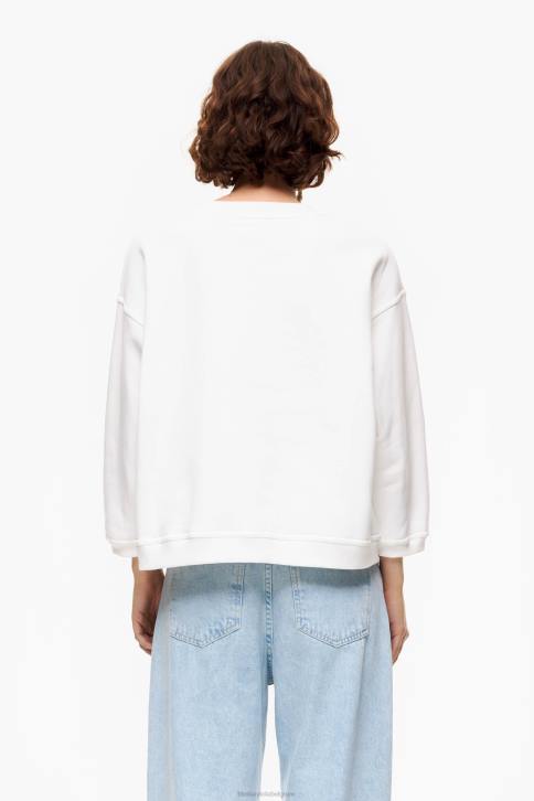sweatshirt met logoprint Bimba Y Lola ivoor kleding 4HDL503