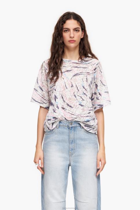 Boxy T-shirt met vlindervleugelprint Bimba Y Lola wit kleding 4HDL302