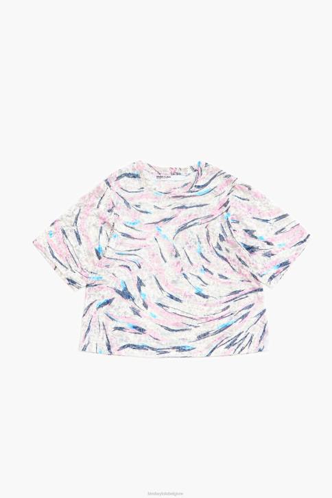 Boxy T-shirt met vlindervleugelprint Bimba Y Lola wit kleding 4HDL302