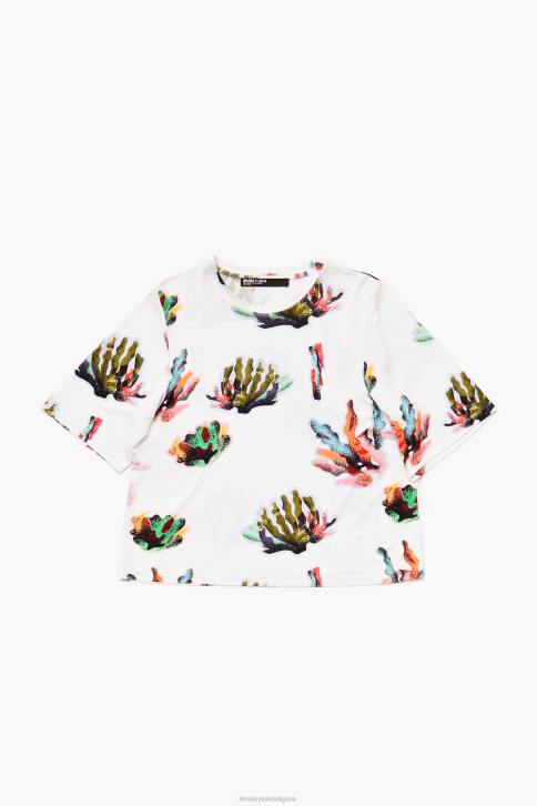 T-shirt met koraalprint Bimba Y Lola ivoor kleding 4HDL265