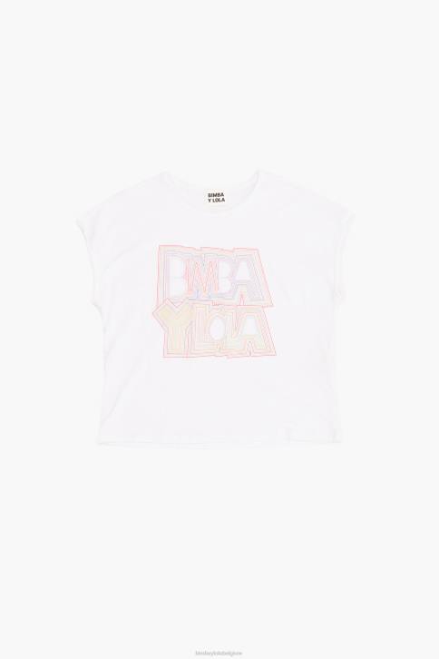 T-shirt met logo Bimba Y Lola wit kleding 4HDL258