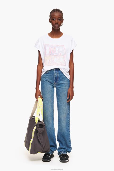 T-shirt met logo Bimba Y Lola wit kleding 4HDL258