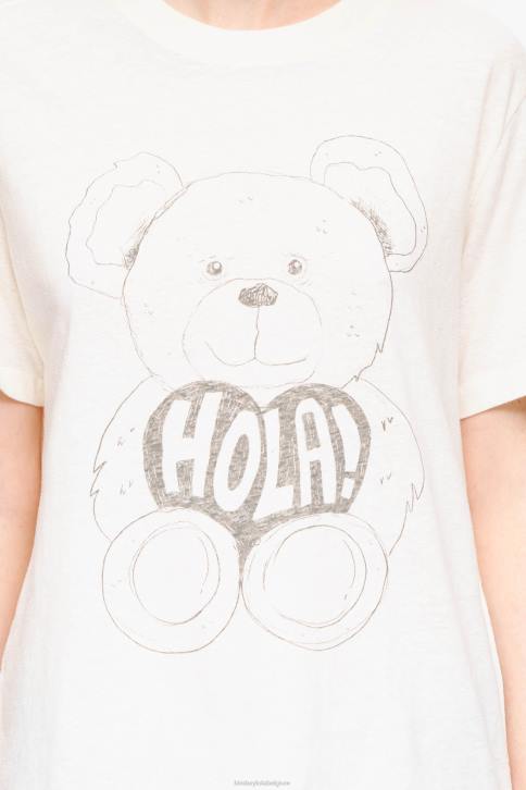 T-shirt met pandabeerprint Bimba Y Lola ecru kleding 4HDL271