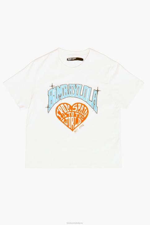 T-shirt met universitair logo Bimba Y Lola wit kleding 4HDL277