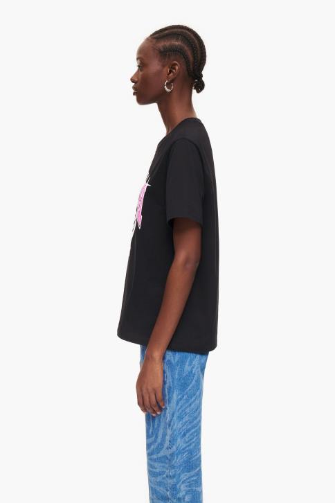 T-shirt met universitair logo Bimba Y Lola zwart kleding 4HDL276