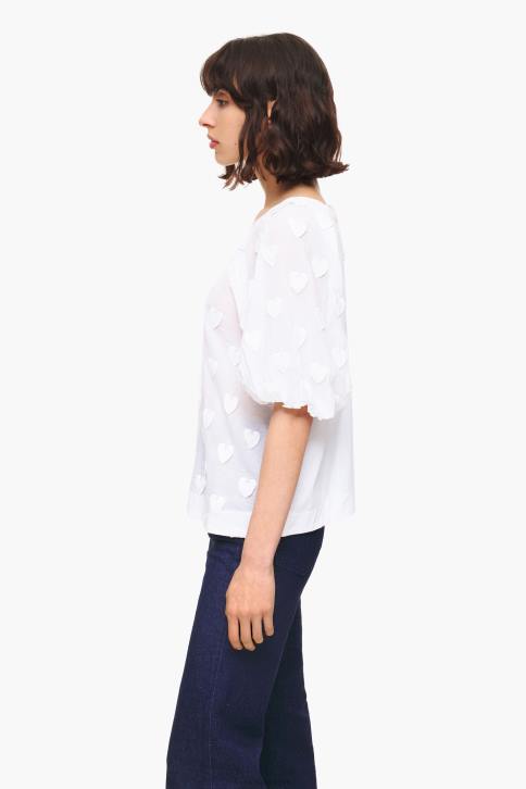 T-shirt van dubbele stof Bimba Y Lola wit kleding 4HDL285