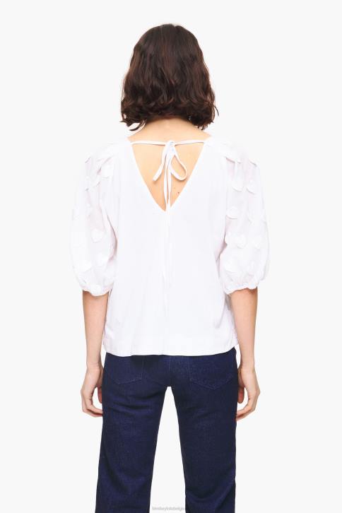 T-shirt van dubbele stof Bimba Y Lola wit kleding 4HDL285