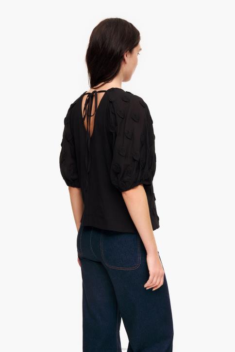 T-shirt van dubbele stof Bimba Y Lola zwart kleding 4HDL286