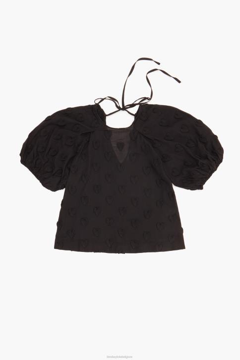 T-shirt van dubbele stof Bimba Y Lola zwart kleding 4HDL286