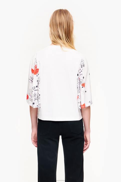 T-shirt van dubbele stof met hartjesprint Bimba Y Lola bijnaam kleding 4HDL282