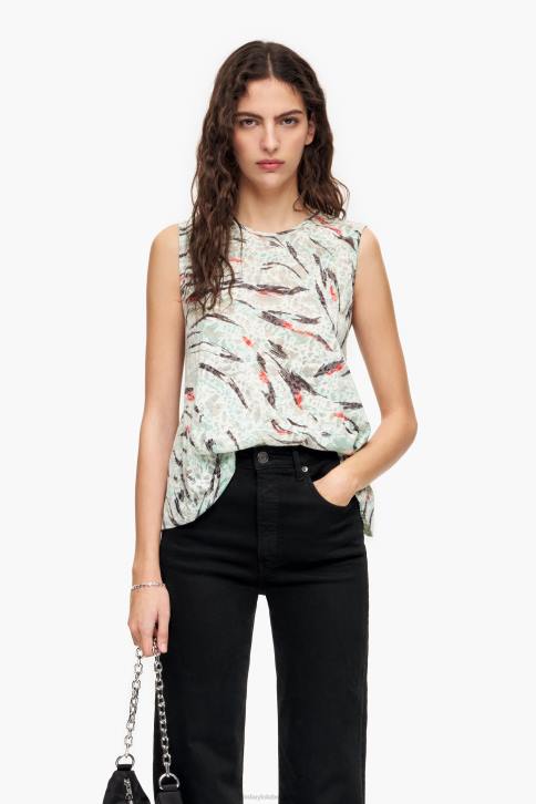 a-lijn t-shirt met vlindervleugelprint Bimba Y Lola munt kleding 4HDL305
