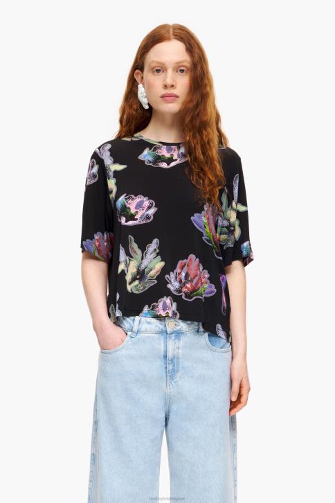 donker koraal t-shirt Bimba Y Lola grijs kleding 4HDL266