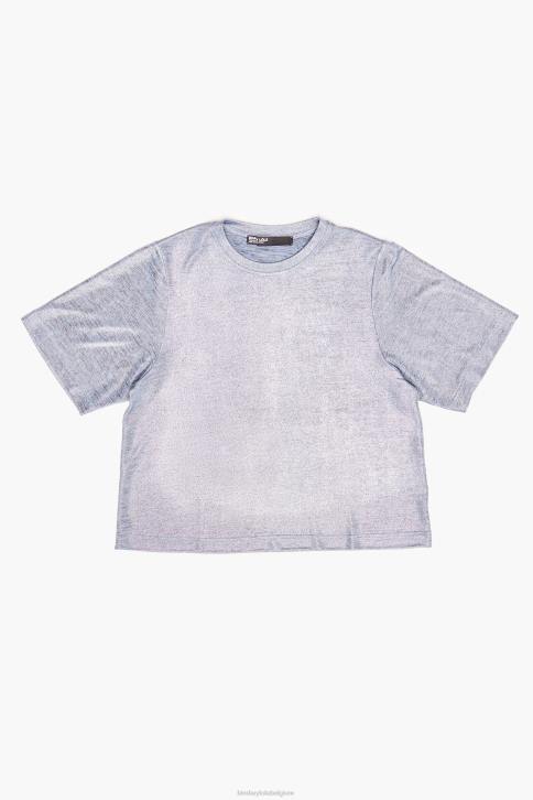 folie t-shirt Bimba Y Lola vloeiend blauw kleding 4HDL306