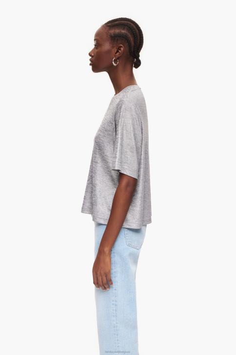 folie t-shirt Bimba Y Lola vloeiend grijs kleding 4HDL307